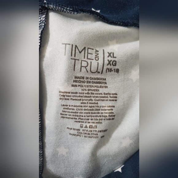 Navy Time and Tru Leggings - Picture 4 of 4